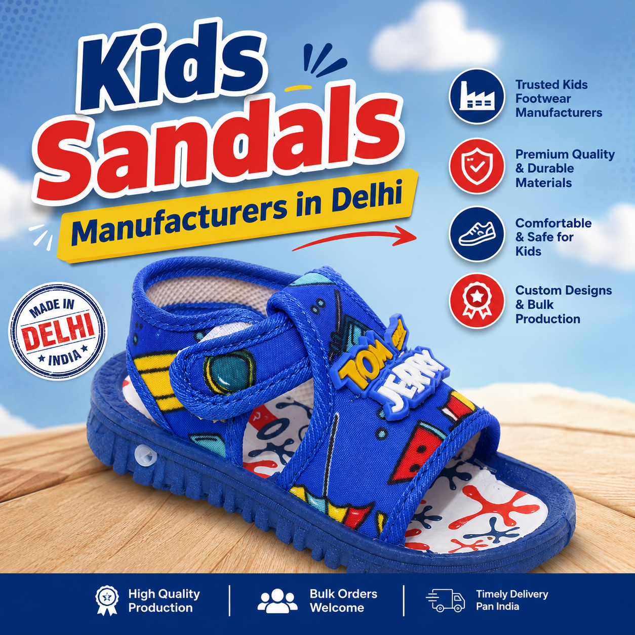 Kids Sandals Manufacturers in Delhi: Quality, Comfort & Style